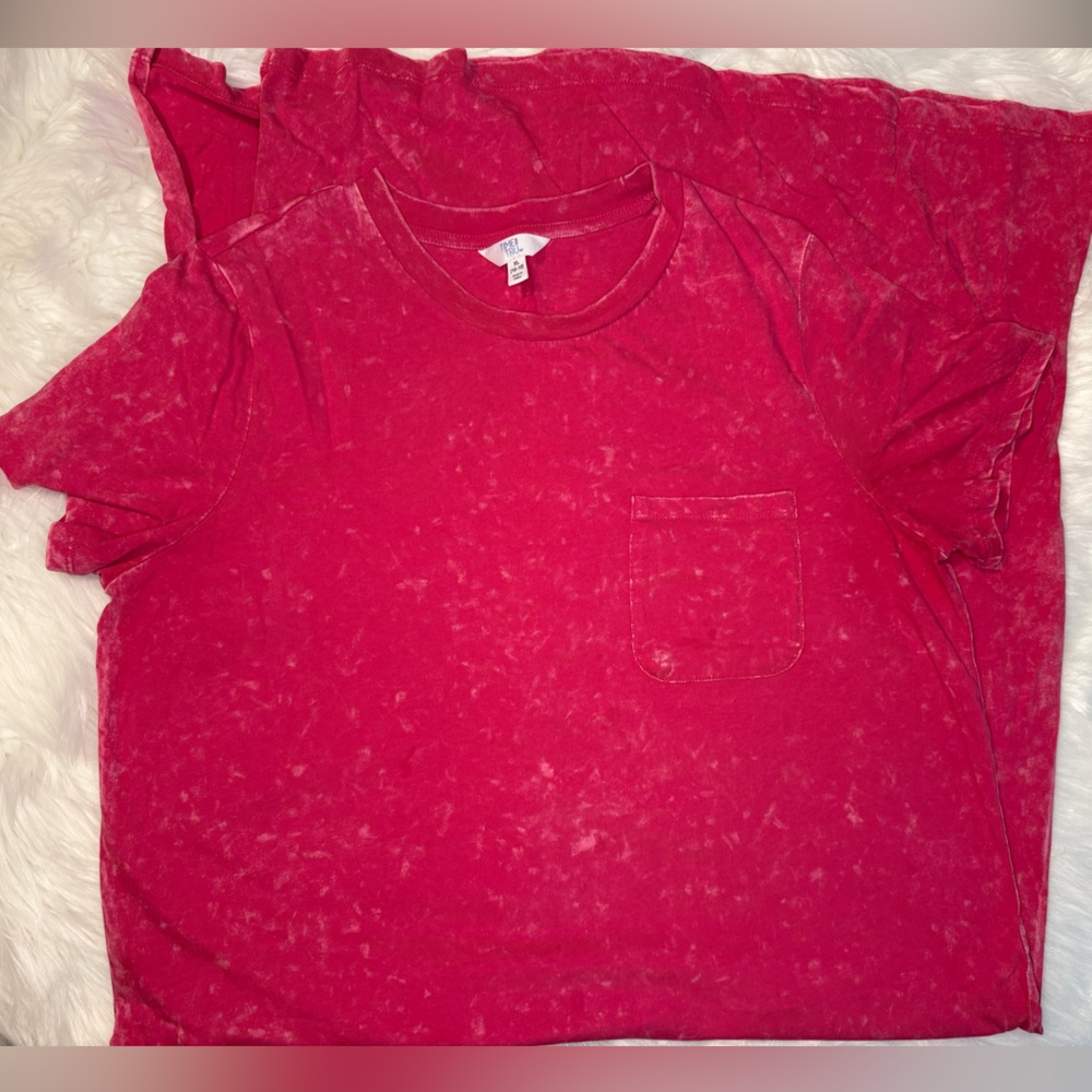 Time and Tru Pink Acid Wash T Shirt Dress